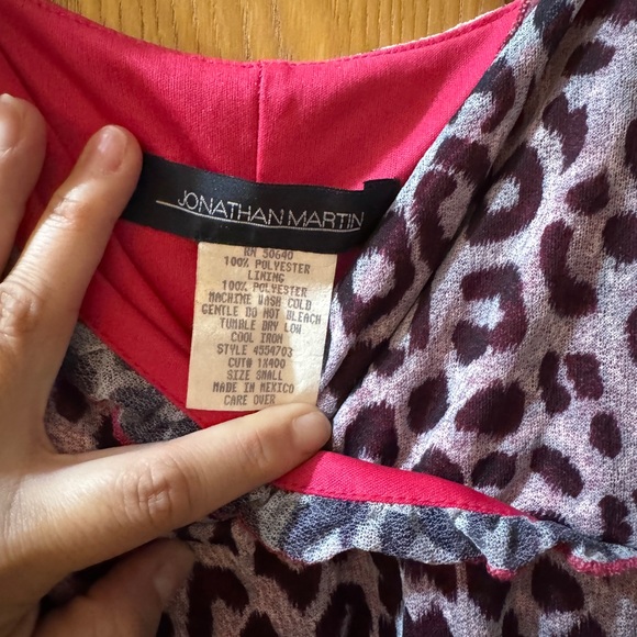 Guess Purple Leopard Velvet Chemise with Pink Lining - Picture 4 of 4